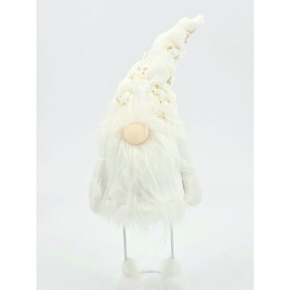 Christmas Gnome Nordic Nisse 15 Inch Xmas Plush Swedish Scandinavian White Gnome - Picture 1 of 7